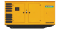 Preview: Front view of AKSA diesel generator with open soundproof canopy